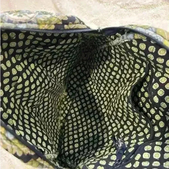 Vera Bradley Womens Cambridge Pattern Quilted Purse Green/‎ Navy - Picture 4 of 5